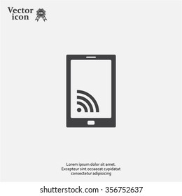 vector wifi symbol on smartphone