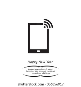 vector wifi symbol on smartphone