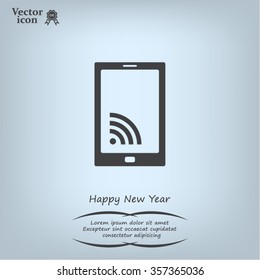 vector wifi symbol on smartphone