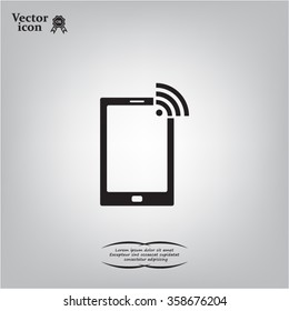 vector wifi symbol on smartphone