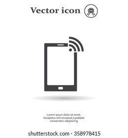 vector wifi symbol on smartphone