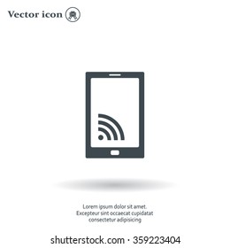 vector wifi symbol on smartphone