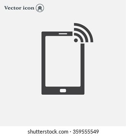 vector wifi symbol on smartphone