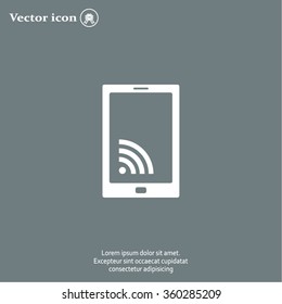 vector wifi symbol on smartphone