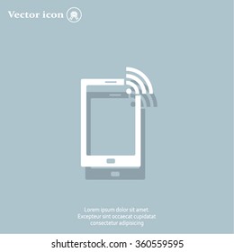 vector wifi symbol on smartphone