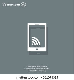 vector wifi symbol on smartphone
