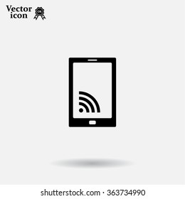 vector wifi symbol on smartphone