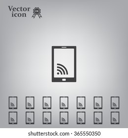 vector wifi symbol on smartphone