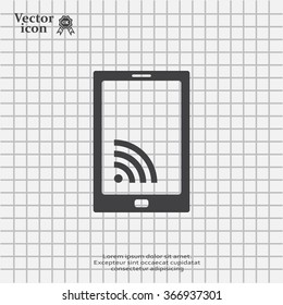 vector wifi symbol on smartphone