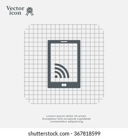 vector wifi symbol on smartphone