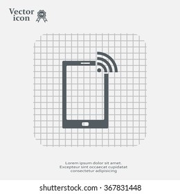 vector wifi symbol on smartphone
