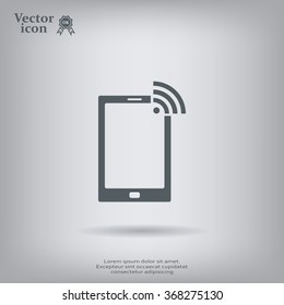vector wifi symbol on smartphone