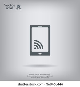 vector wifi symbol on smartphone