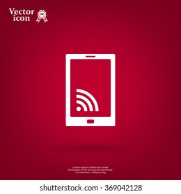 vector wifi symbol on smartphone