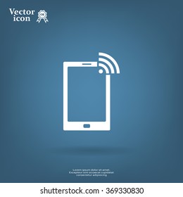 vector wifi symbol on smartphone