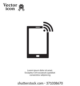 vector wifi symbol on smartphone