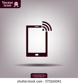 vector wifi symbol on smartphone