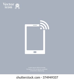 vector wifi symbol on smartphone
