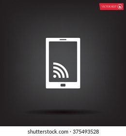vector wifi symbol on smartphone