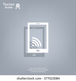 vector wifi symbol on smartphone