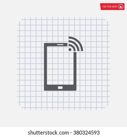 vector wifi symbol on smartphone