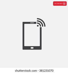vector wifi symbol on smartphone