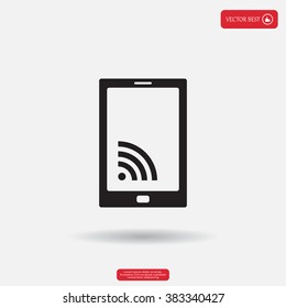 vector wifi symbol on smartphone