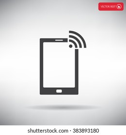 vector wifi symbol on smartphone