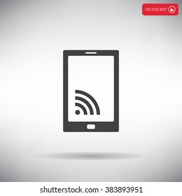 vector wifi symbol on smartphone