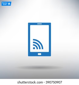 vector wifi symbol on smartphone