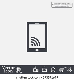 vector wifi symbol on smartphone