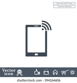 vector wifi symbol on smartphone