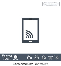 vector wifi symbol on smartphone