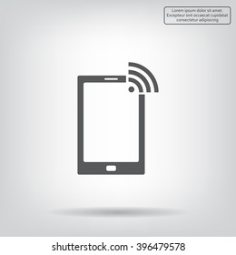 vector wifi symbol on smartphone