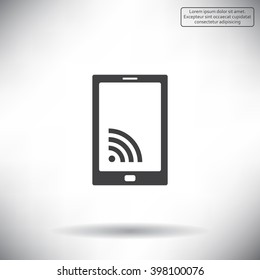 vector wifi symbol on smartphone