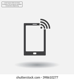 vector wifi symbol on smartphone