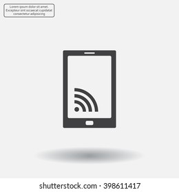 vector wifi symbol on smartphone