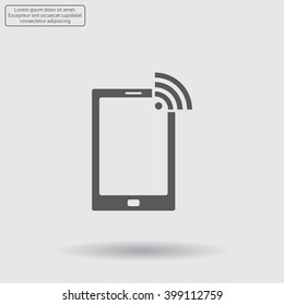 vector wifi symbol on smartphone