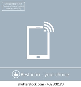 vector wifi symbol on smartphone