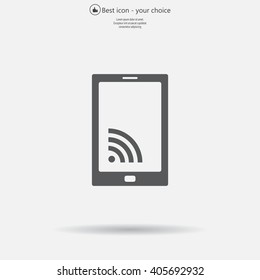 vector wifi symbol on smartphone