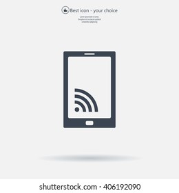 vector wifi symbol on smartphone