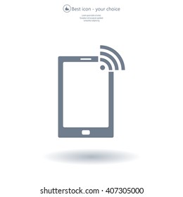 vector wifi symbol on smartphone