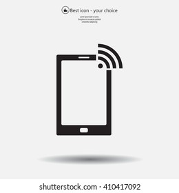 vector wifi symbol on smartphone