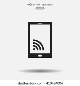 vector wifi symbol on smartphone