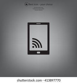 vector wifi symbol on smartphone