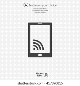 vector wifi symbol on smartphone
