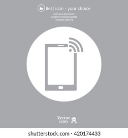 vector wifi symbol on smartphone