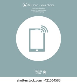 vector wifi symbol on smartphone