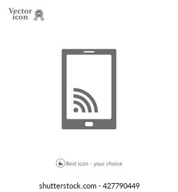 vector wifi symbol on smartphone