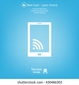 vector wifi symbol on smartphone